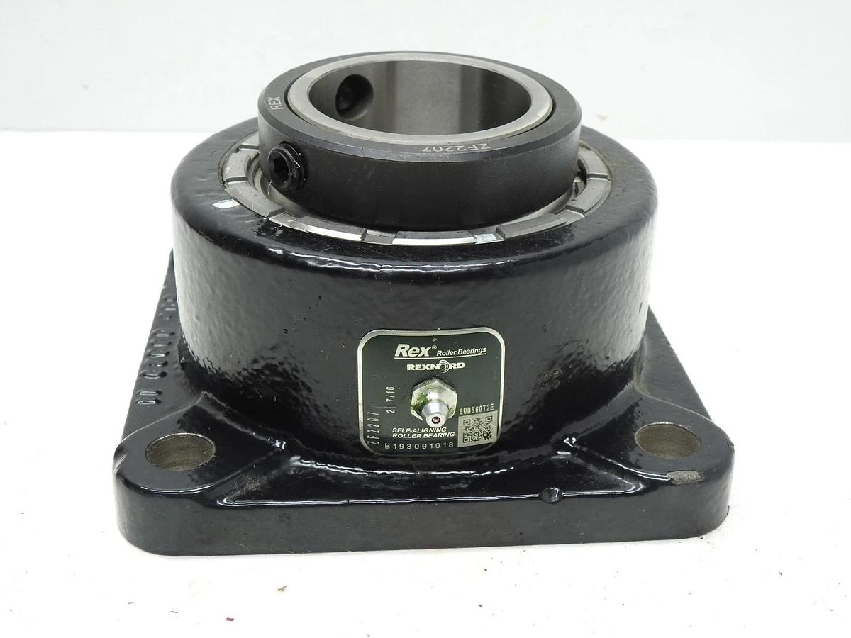 Rexnord ZF2207 Four-Bolt Square Roller Bearing Unit 2-7/16 in - NOB NEW!