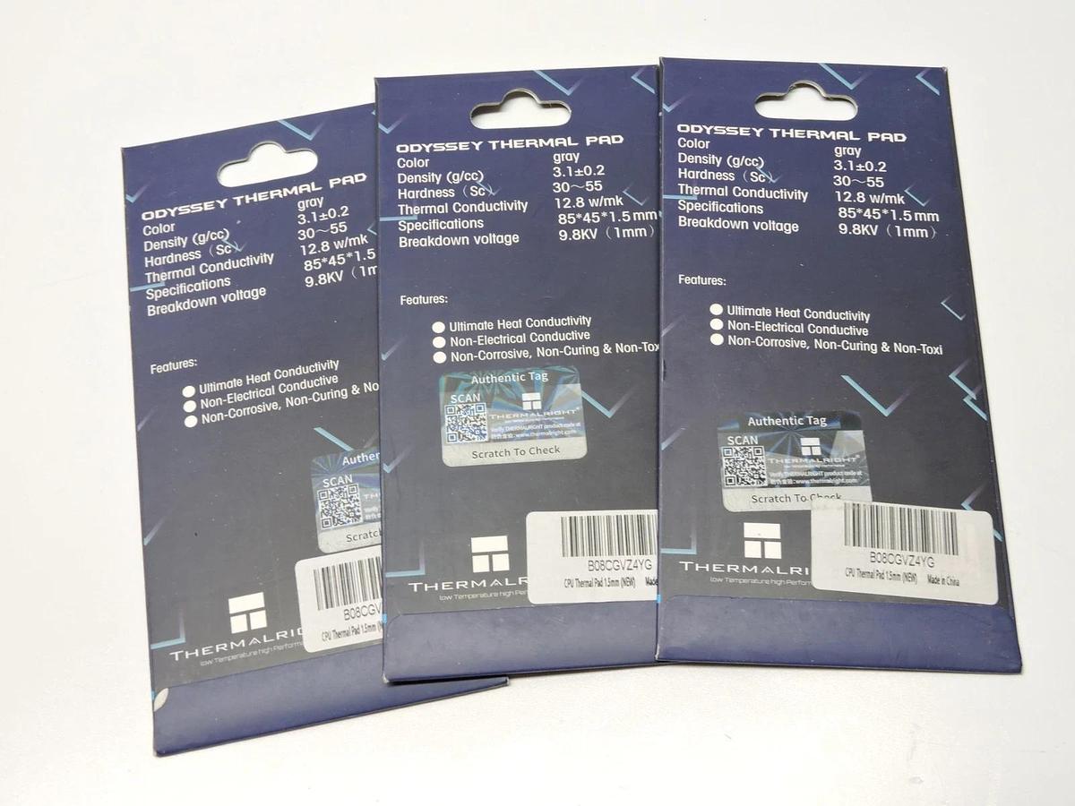 (3) Thermalright ODYSSEY Silicon Thermal Pad 12.8W/mK 85x45x1.5mm GPU PS4 XBOX