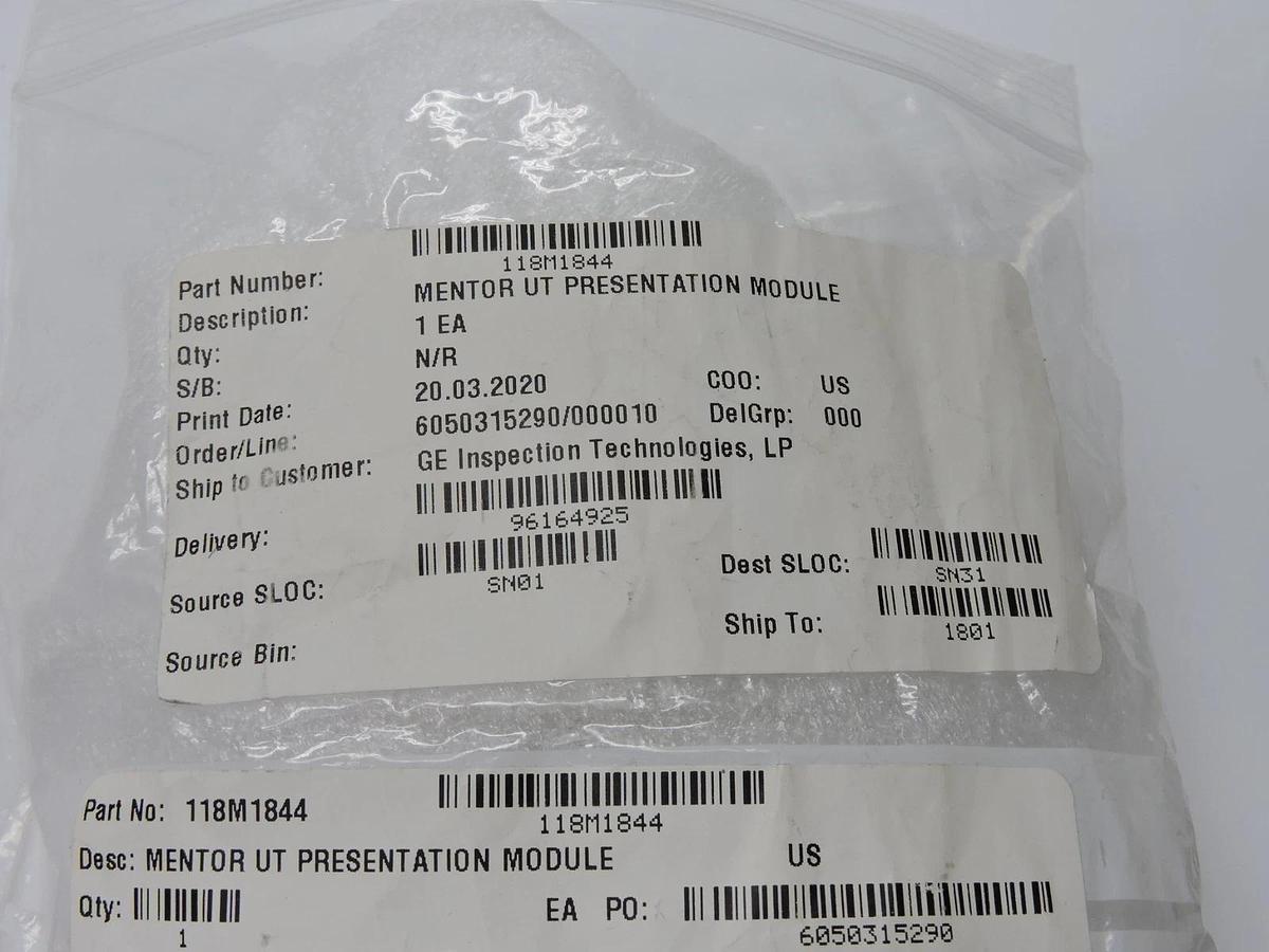 GE Mentor UT Presentation Module 118M1844 Replacement Part - NOB NEW