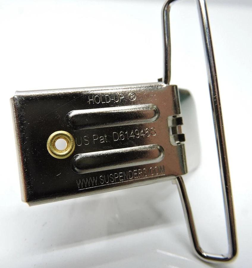 (10) Hold-Up Suspenders Heavy Duty JUMBO Nickel Plated Metal No-Slip Clips