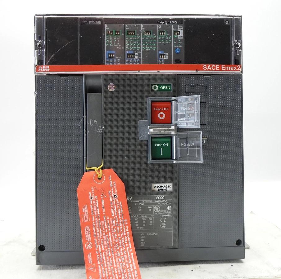 ABB SACE E2.2S-A Emax2 2000A 3P Breaker With Ekip Hi-Touch LSI - NEW READ DESC