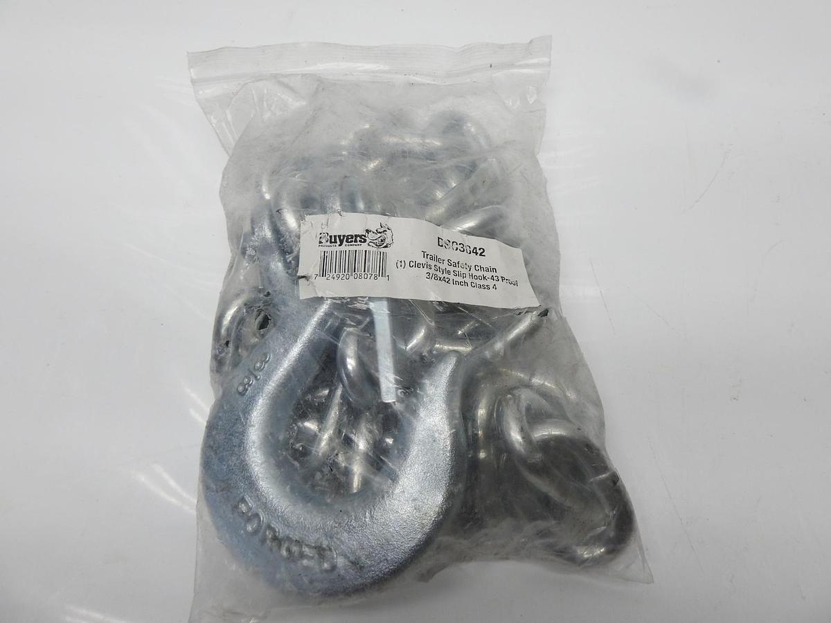 Buyers Products - BSC3842 3/8x42 Inch Class 4 Trailer Safety Chain w/ 1-Clevis