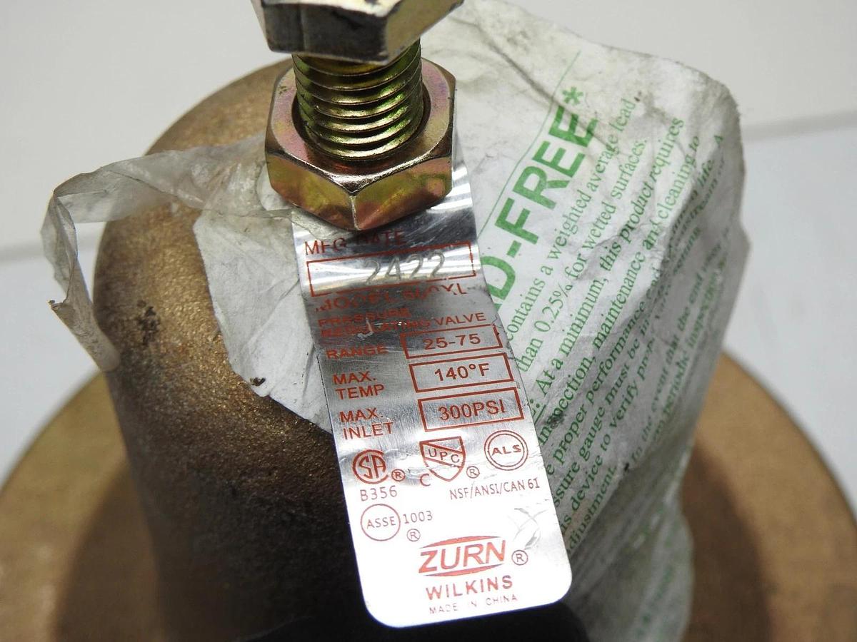 Zurn Wilkins 500XL 2" Water Pressure Reducing Valve w/ Check Valve - BULK NEW!