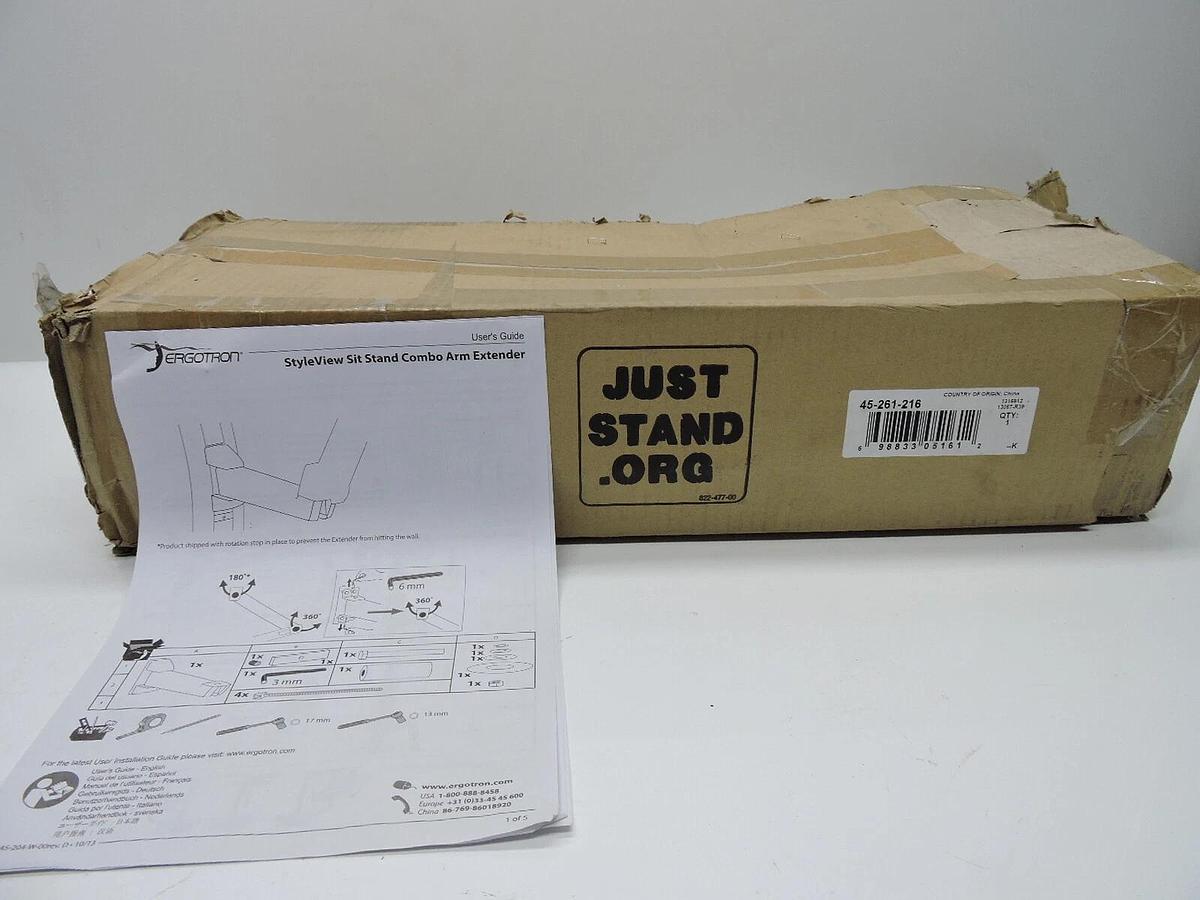 Ergotron 45-261-216 StyleView Sit-Stand Combo Extender - NOB NEW