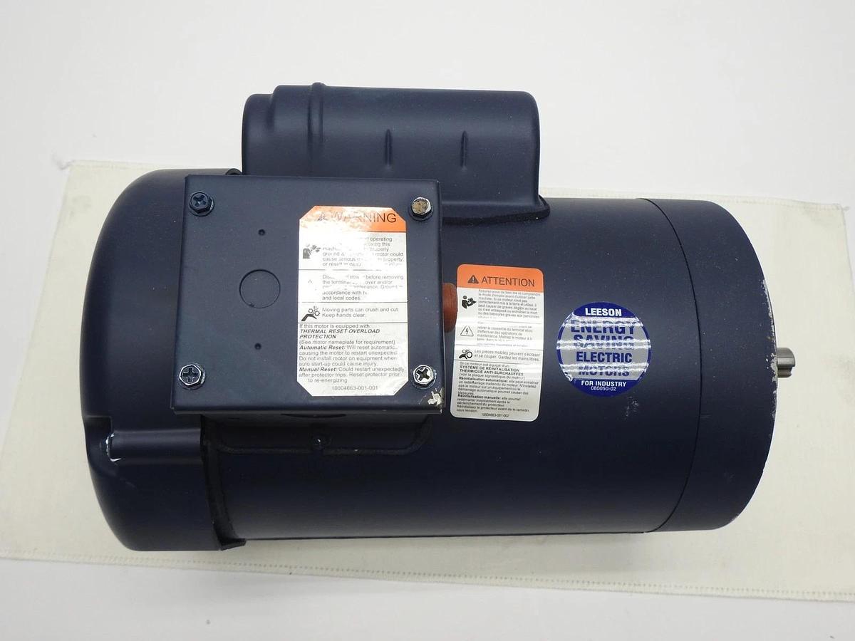 Leeson M6K17FC1L 110042.00 AC Motor 56c 1ph 1-1/2hp 1725rpm 115/208-230v-AC NOB