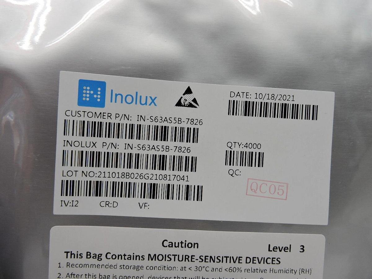 (QTY 4000) Inolux IN-S63AS5B-7826 Blue 467nm LED Indication SEALED!