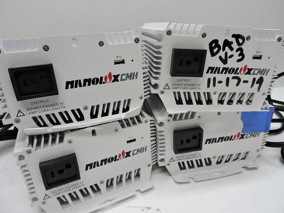 (LOT OF 4) Nanolux CMH 315 Remote Ballast - 120/240v CMH 315W - ASIS READ!
