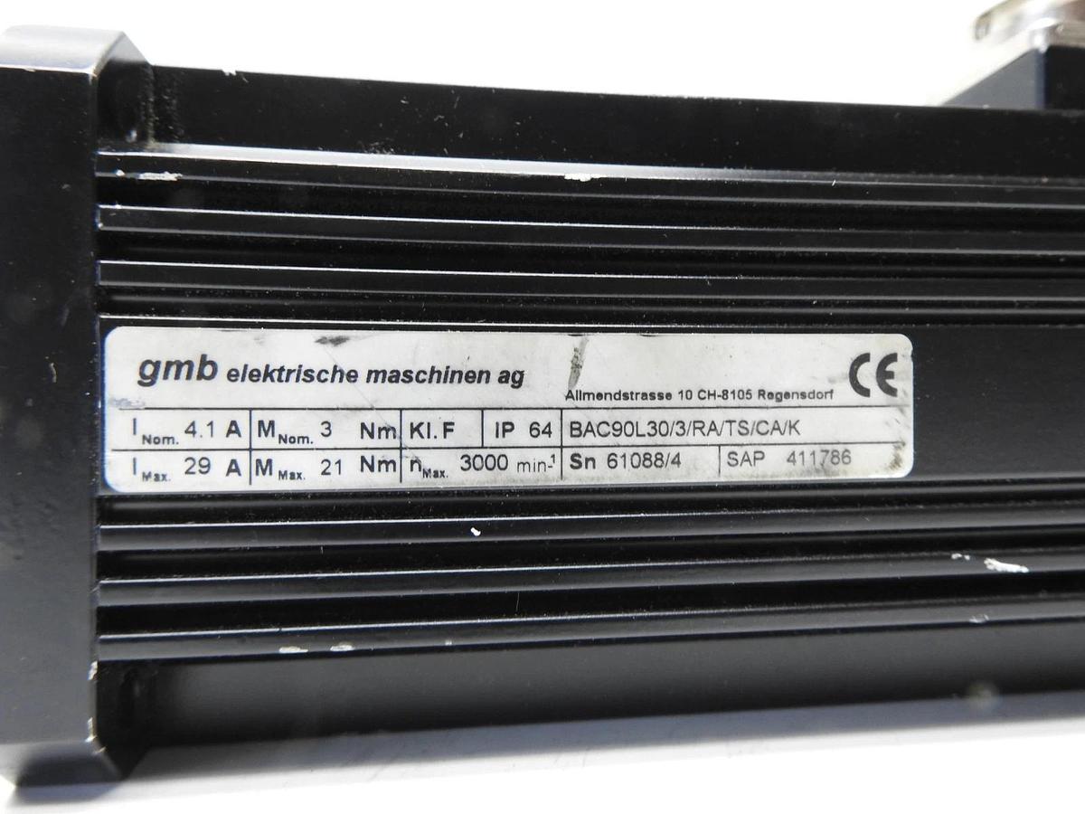 BAG BAC90L303RATS Servo Motor BAC90L30/3/RA/TS 29 AMP, 4.1 AMP 3000 N/MIN - NEW