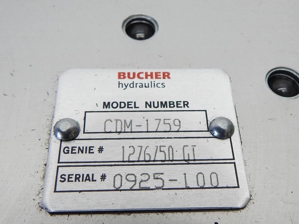 Genie 1276750GT Hydraulic Manifold Traction, 4WD Bucher Hydraulics - OEM NOB NEW