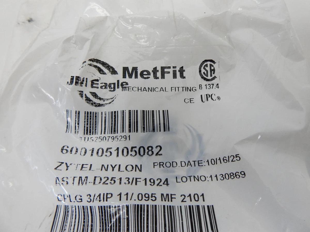 JM Eagle Metfit 600105105082 Mechanical Couplings 3/4 IPS SDR 11 0.095 in