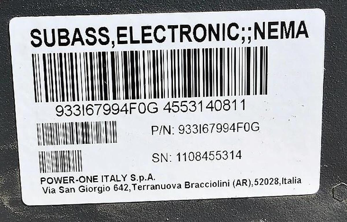 Power One Subass Electronic NEMA Power Inverter Model 3I67