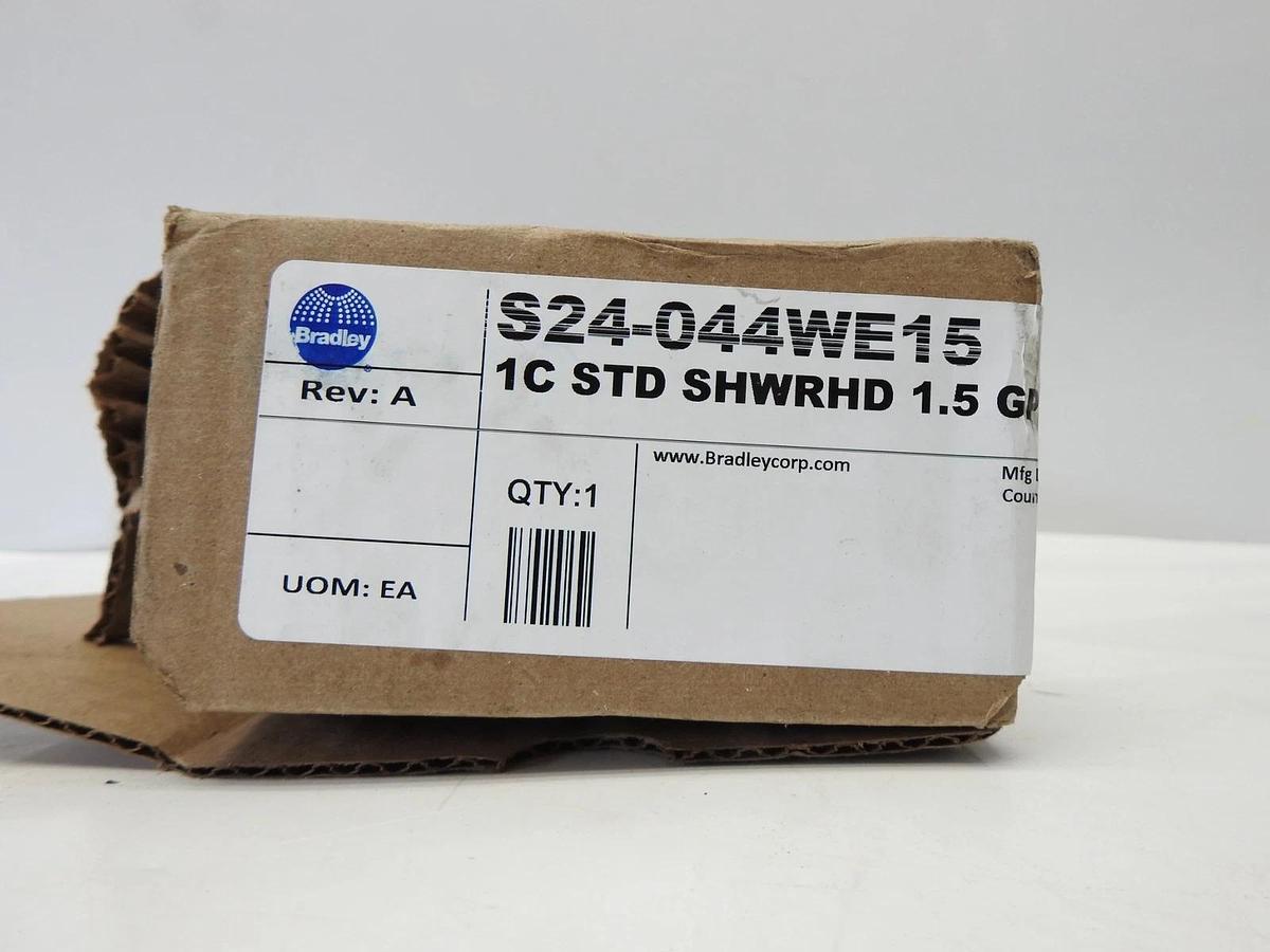 Bradley S24-044WE15 Standard Institutional Showerhead (1.5 GPM/5.7 LPM) -NOB NEW