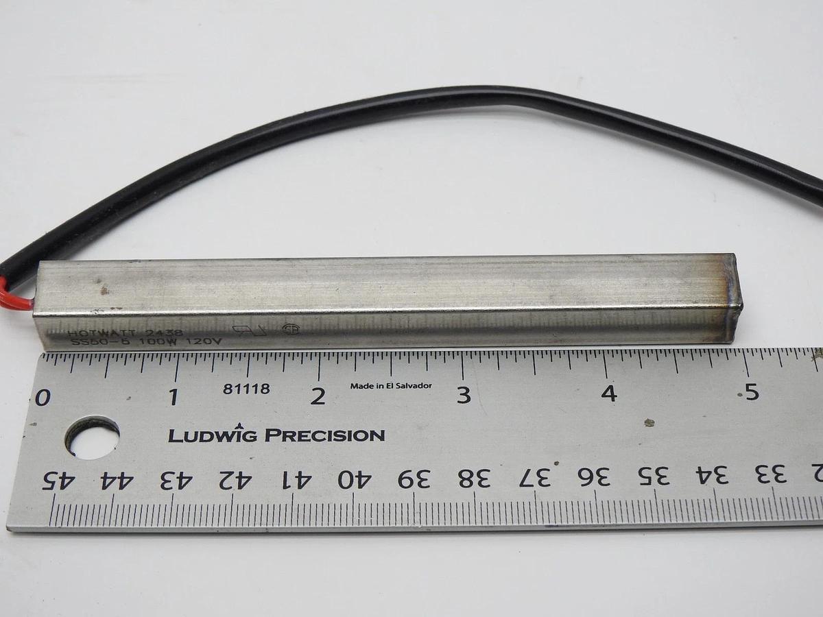 Hotwatt 2438, SS50-5 Strip Heater Square Cartridge Heater 5" 100W 120V -OEM NEW