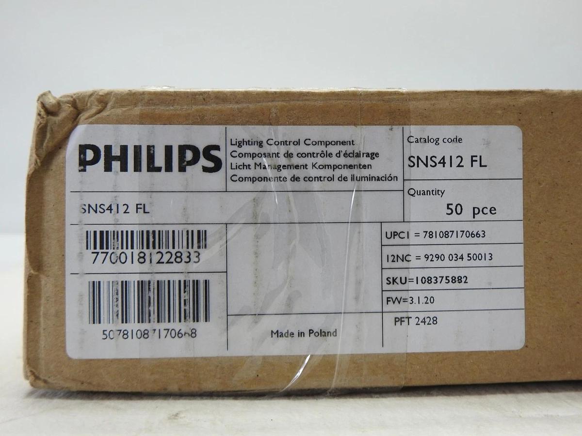 (Box/50) PHILIPS SNS412 FL EasySense Lighting Control Sensor 12-22VDC NEW!