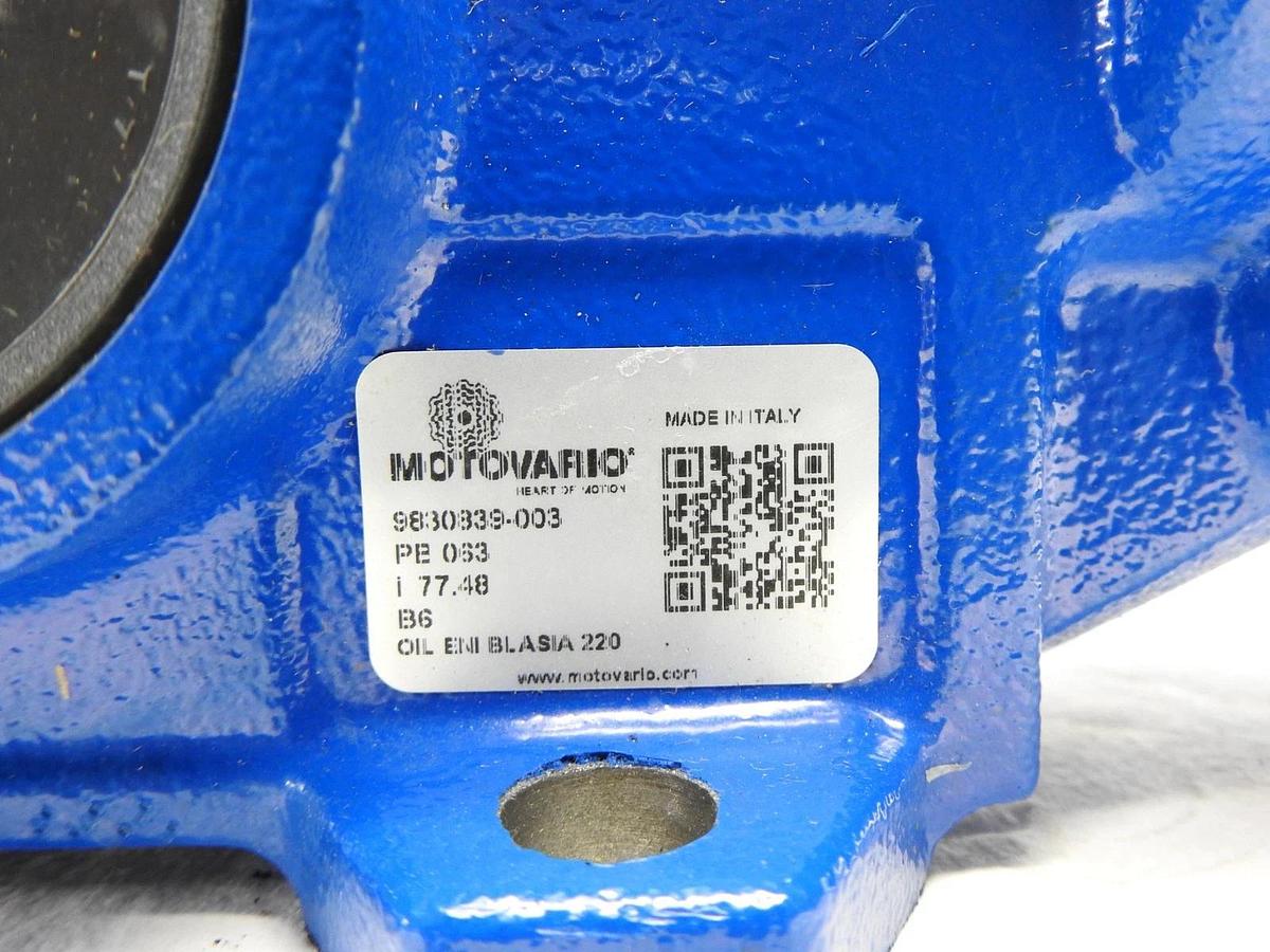 Motovario B063 77.48:1 Bevel Helical Gearbox PB 063 - NEW!