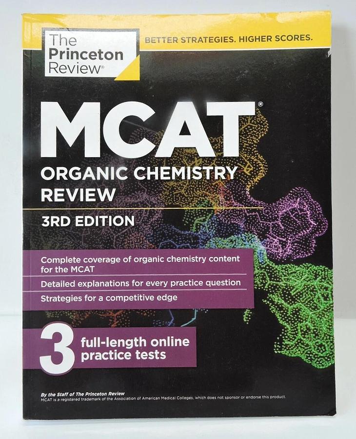 MCAT Organic Chemistry Review 3rd Edition Test Preparation 9781101920589 - NEW!