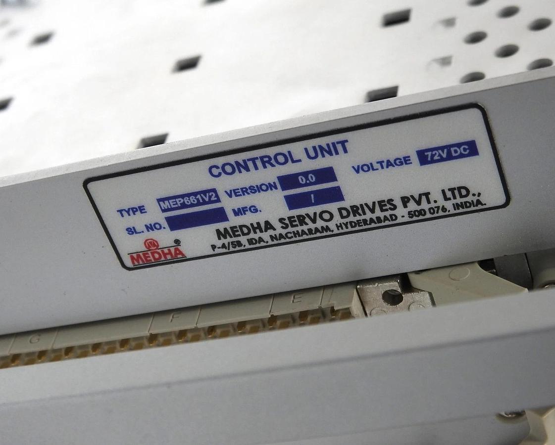 Medha Servo Drives Micro Controller Control Unit MEG602E + Control Unit MEP661V2