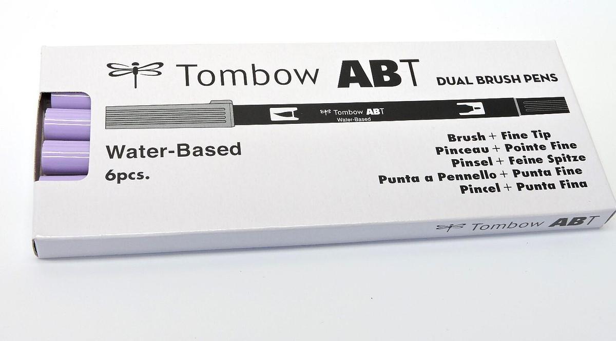 (Lot of 6) - Tombow 56570 Dual Brush Pen Art Marker, ABT 623 Purple Sage - NEW!