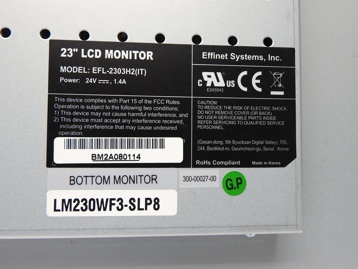 Effinet 23" LCD Monitor EFL-2303H2 (IT) LM230WF3-SLP8 - OEM NEW!