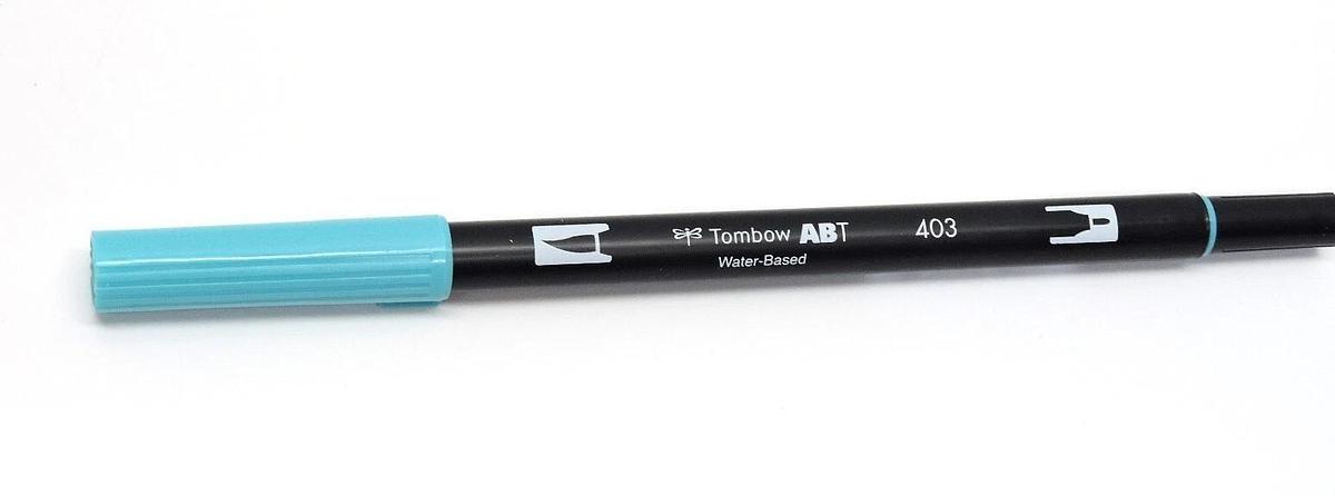 (Lot of 6) - Tombow 56541 Dual Brush Pen Art Marker, ABT 403 Bright Blue - NEW!