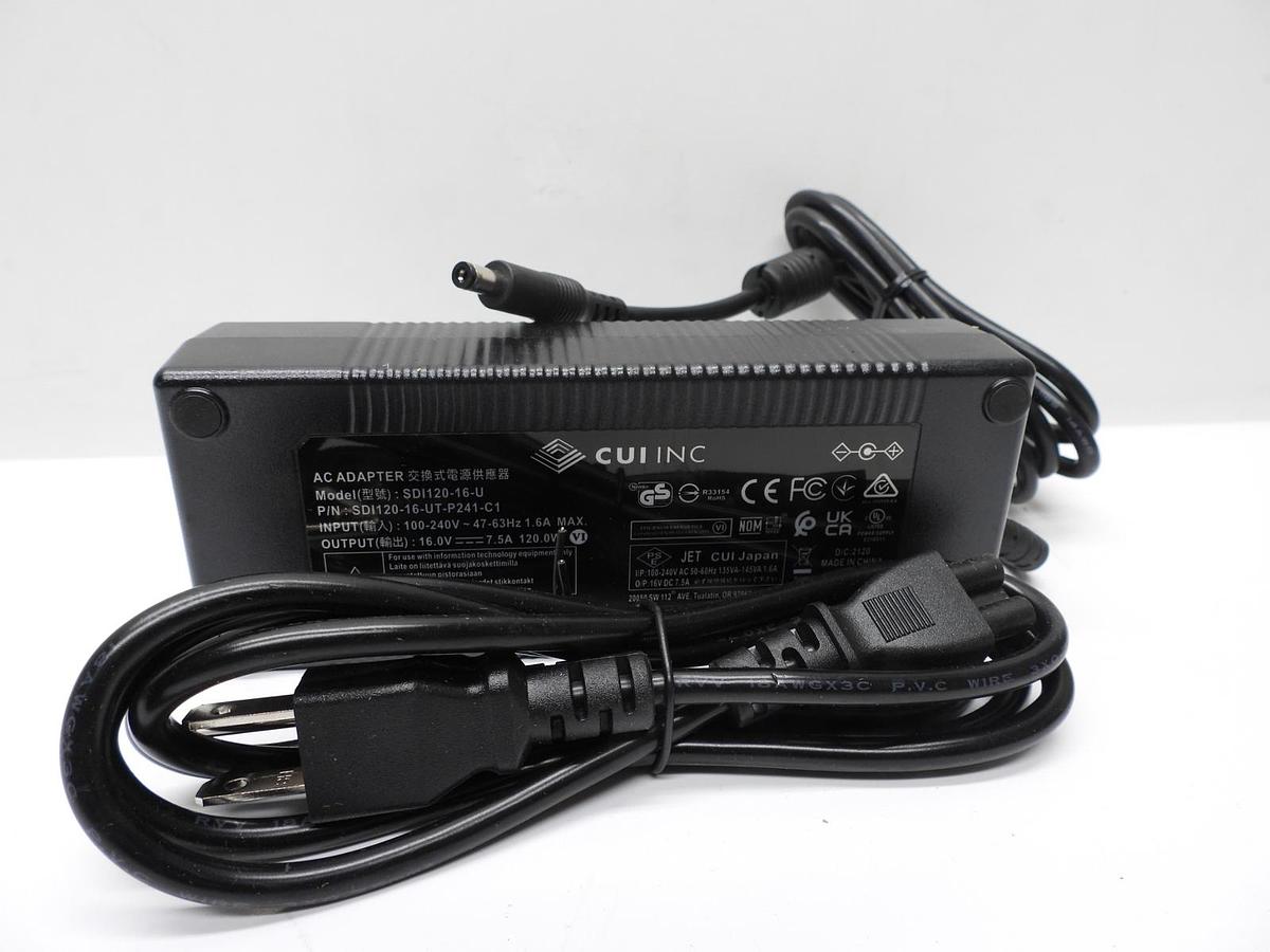 CUI SDI120-16-U 16V-7.5A Ac Adapter Power Supply SDI-120-16-UT-P241-C1 NEW!