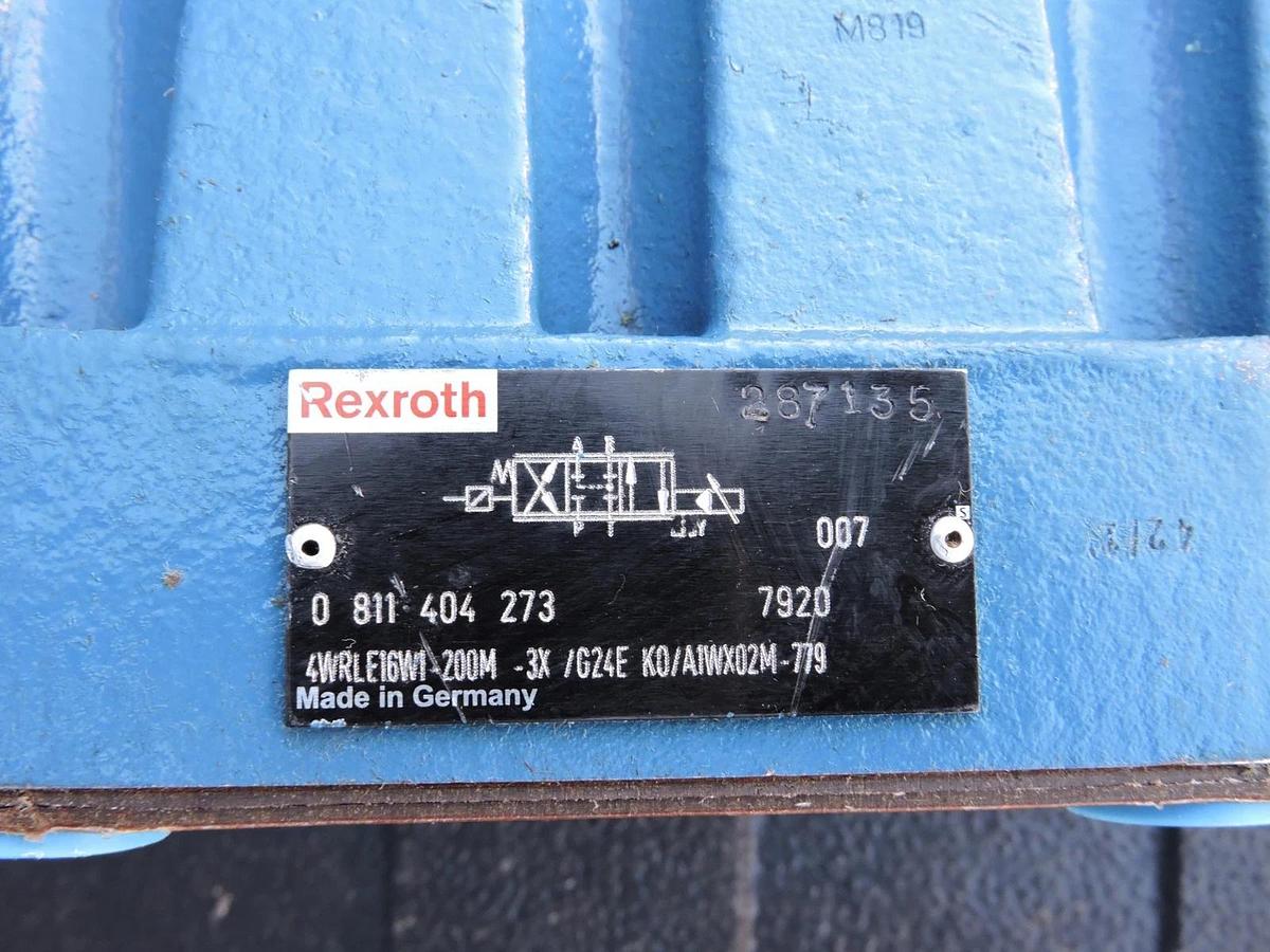 Rexroth 0811404273 Directional Control 4WRLE 16 1 w/ R901140262 0811404601 -NOB