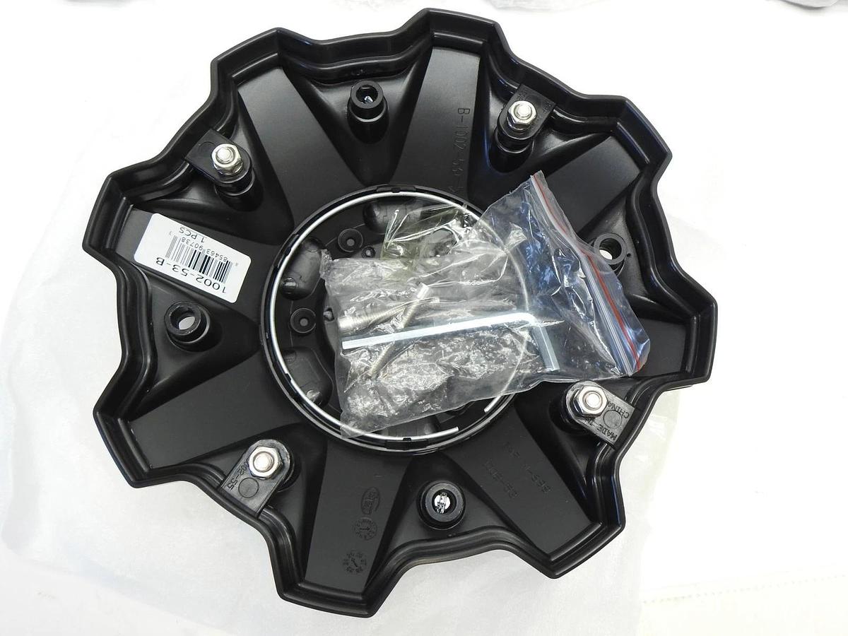 (4 PACK) Fuel Offroad 1002-53B Cap M-447 Black 8 Lug Wheel Center Cap - OEM NEW!
