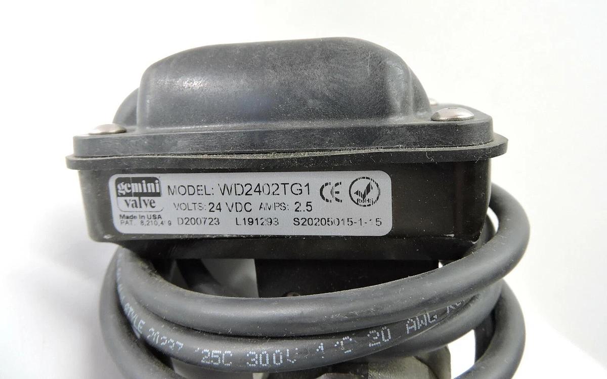 Gemini Valve Pneumatic Actuated Ball Valve WD2402TG1 24 Vdc 2.5 Amps WD2402 NEW