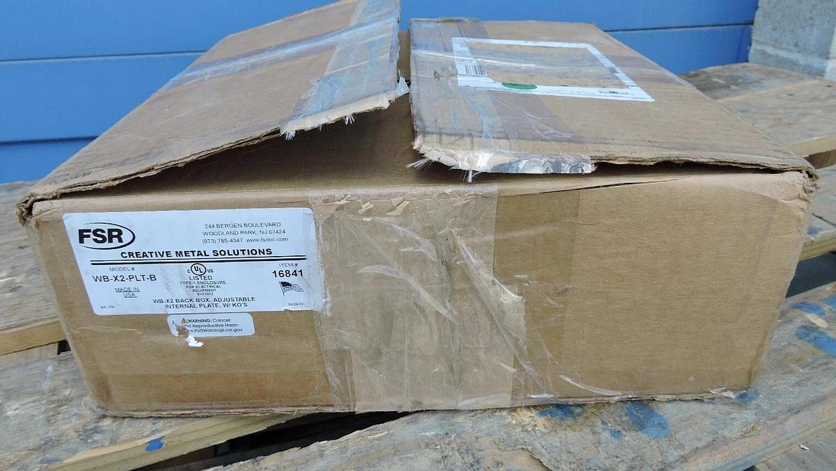 FSR WB-X2-PLT-B 12.38″×12.38″×4″ Back Box w/ Blank Plate - NOB NEW!