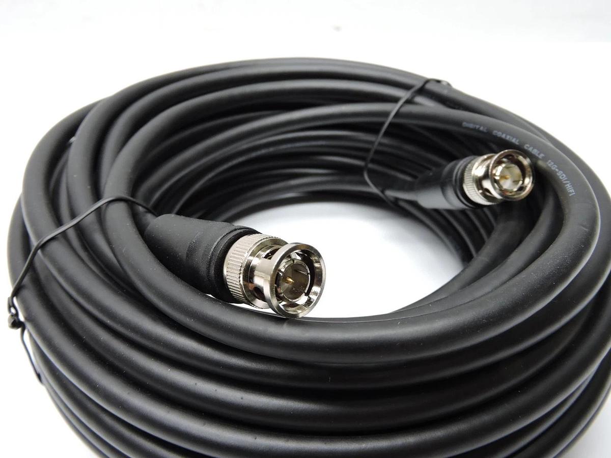 12G SDI Cable Belden Black (50ft) for HD-SDI/3G-SDI/4K Video Security Cameras