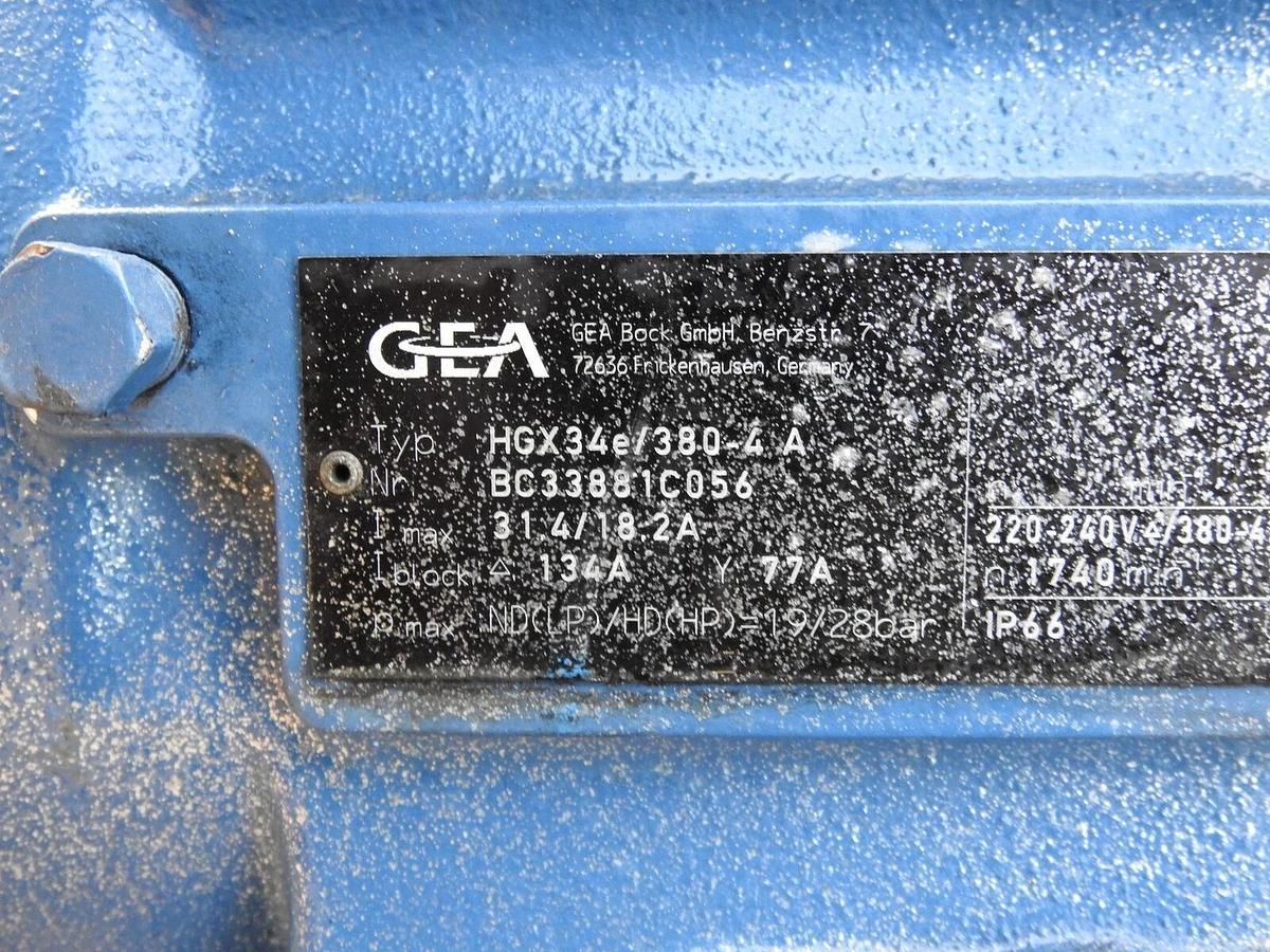 BOCK HGX34E/380-4 A Compressor Suction Gas Cooled GEA BOCK HVAC - NOB NEW READ
