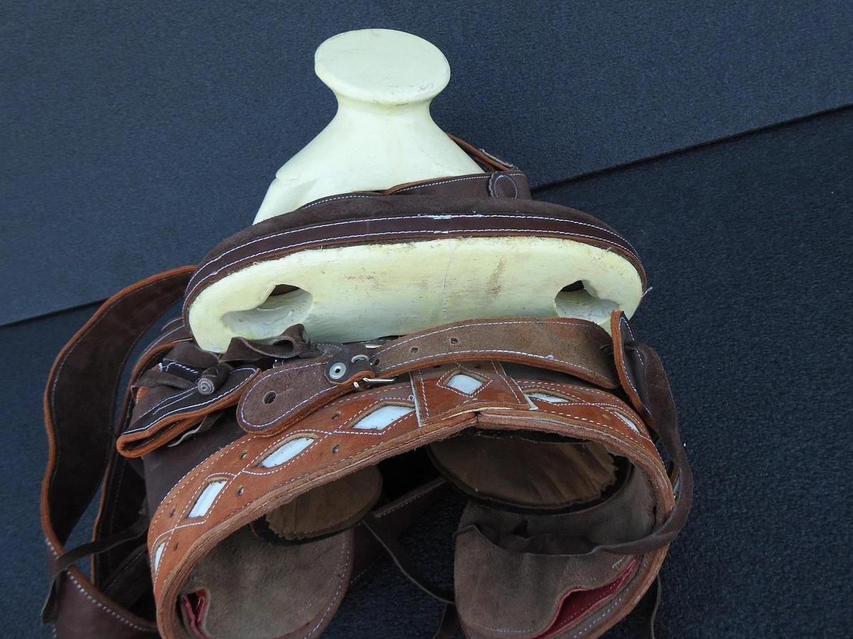 Round Cantina Charra Chair Mexican Leather Horse Saddle