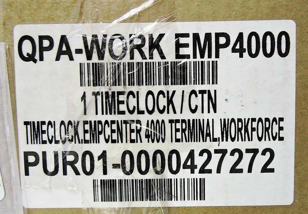 ATS PeoplePoint Workforce Linux OS v EMPCENTER W5034 Biometrics TimeClock