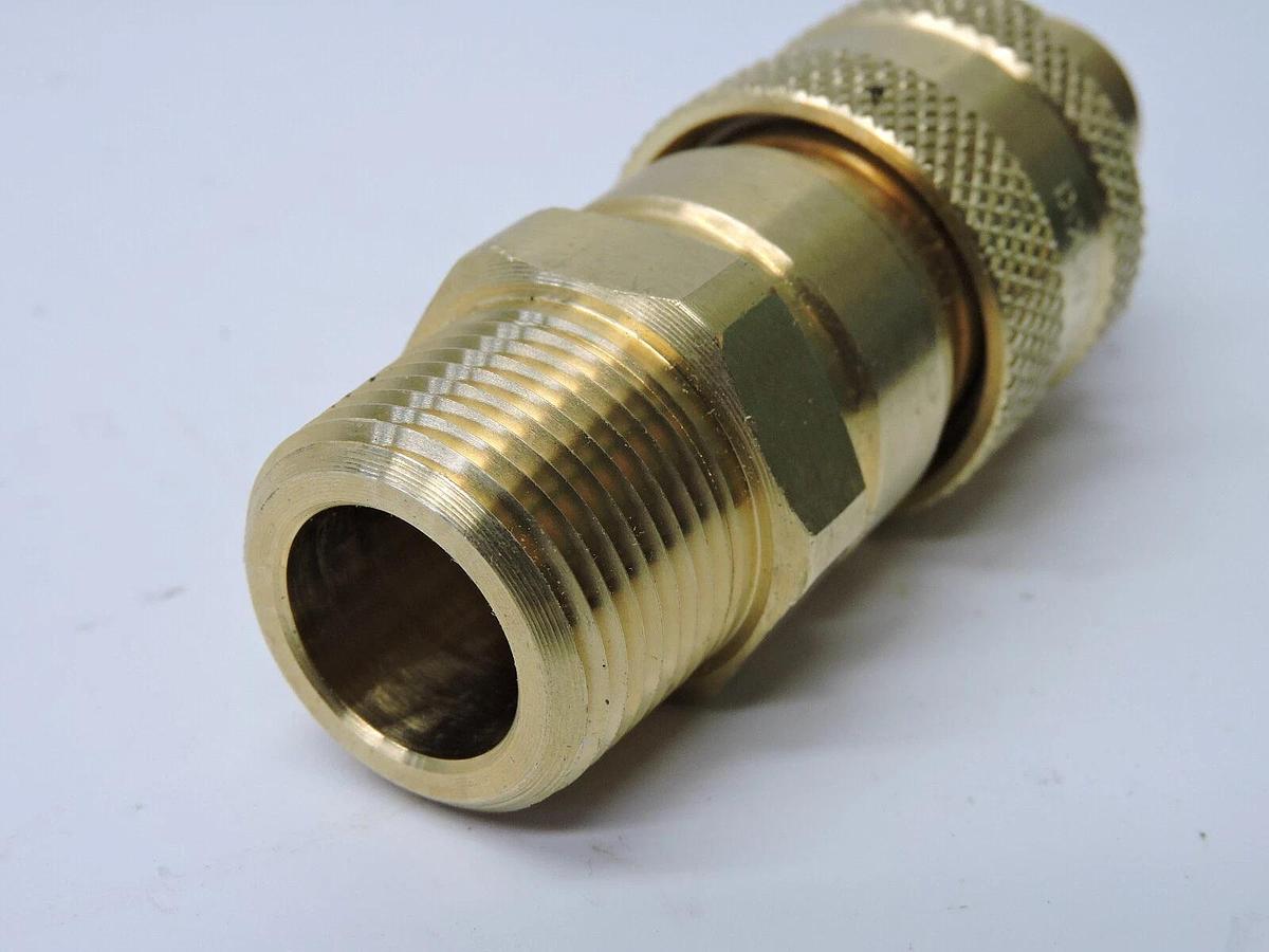 (Lot of 19) - Dixon Valve 6DM6-B Brass Automatic 3/4" Coupler x 3/4" - 14 NPTF