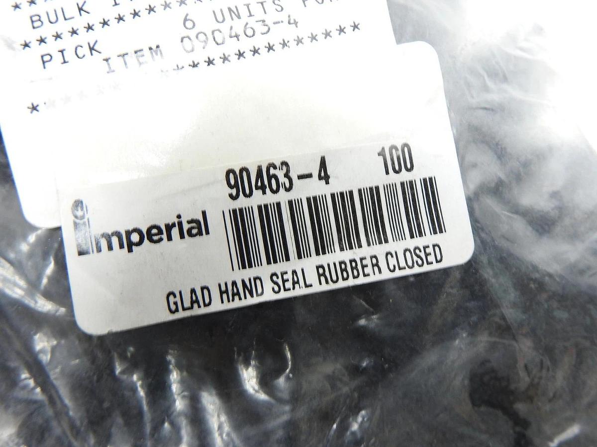 Imperial 90463-4 Black Universal, Rubber, Full Closed Face; Glad Hand Seal -x100