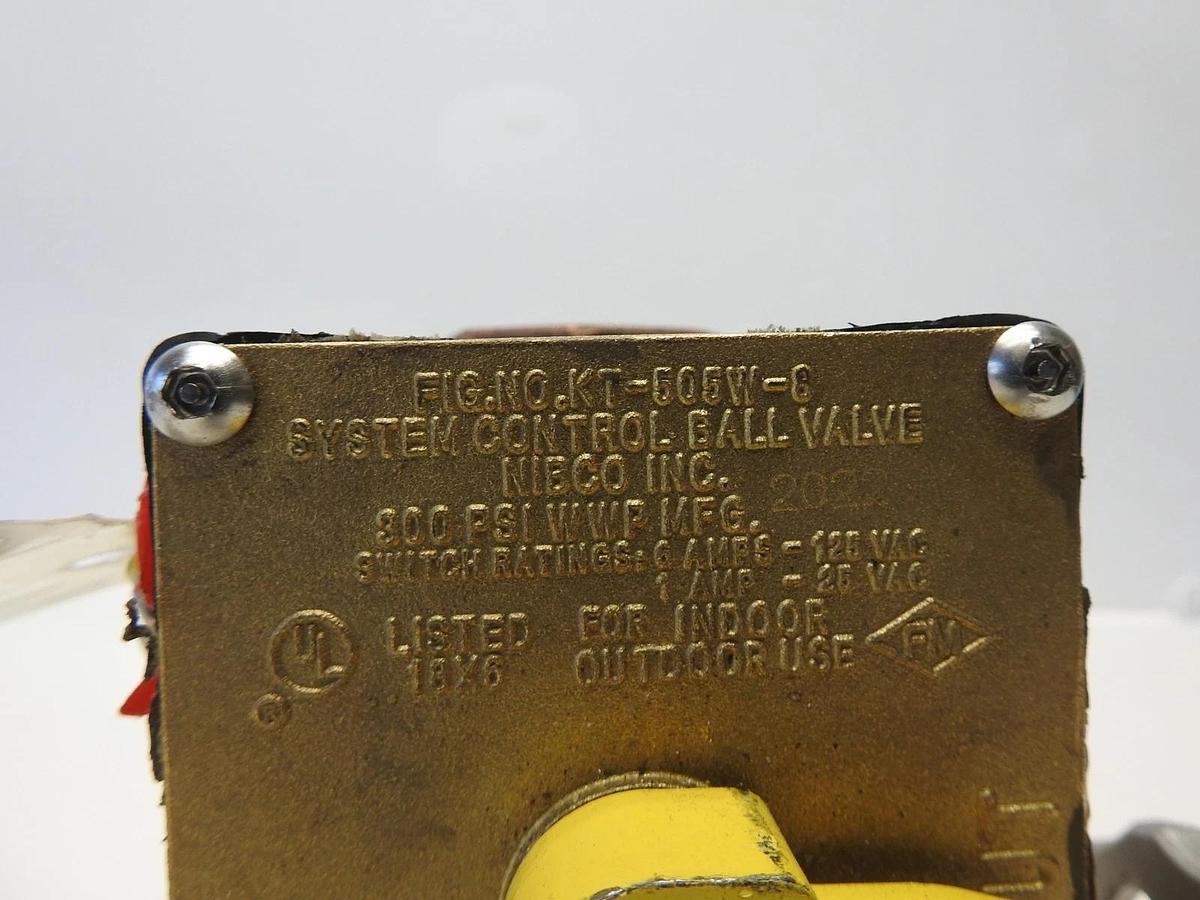 Nibco KT-505W-8 Fire Protection Ball Valve Bronze Actuator 1-1/2" NPT - NOB NEW