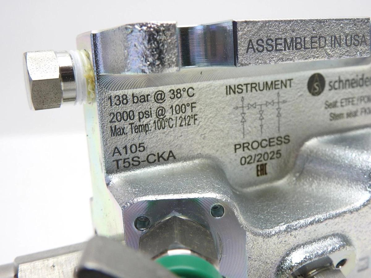 AS-Schneider T5S-CKA 5-Valve Manifold A105 ETFE / POM, FKM