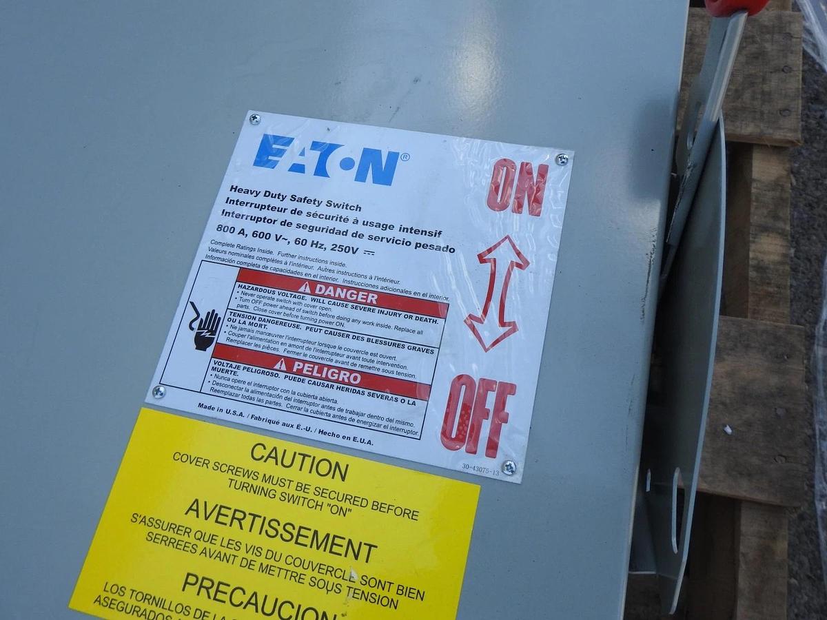 Eaton Cutler Hammer DH367NGK Safety Disconnect Switch 800A 3P 600V 3PH - NOB NEW