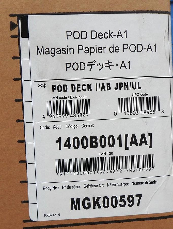 Canon POD Deck-A1 for ImagePress C7000VP/C6000VP Series - NEW w/ Freight Damages