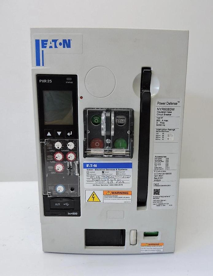 Eaton Power Defense NYR6083W Insulated Case Circuit Breaker 800 A 3 Pole - READ!