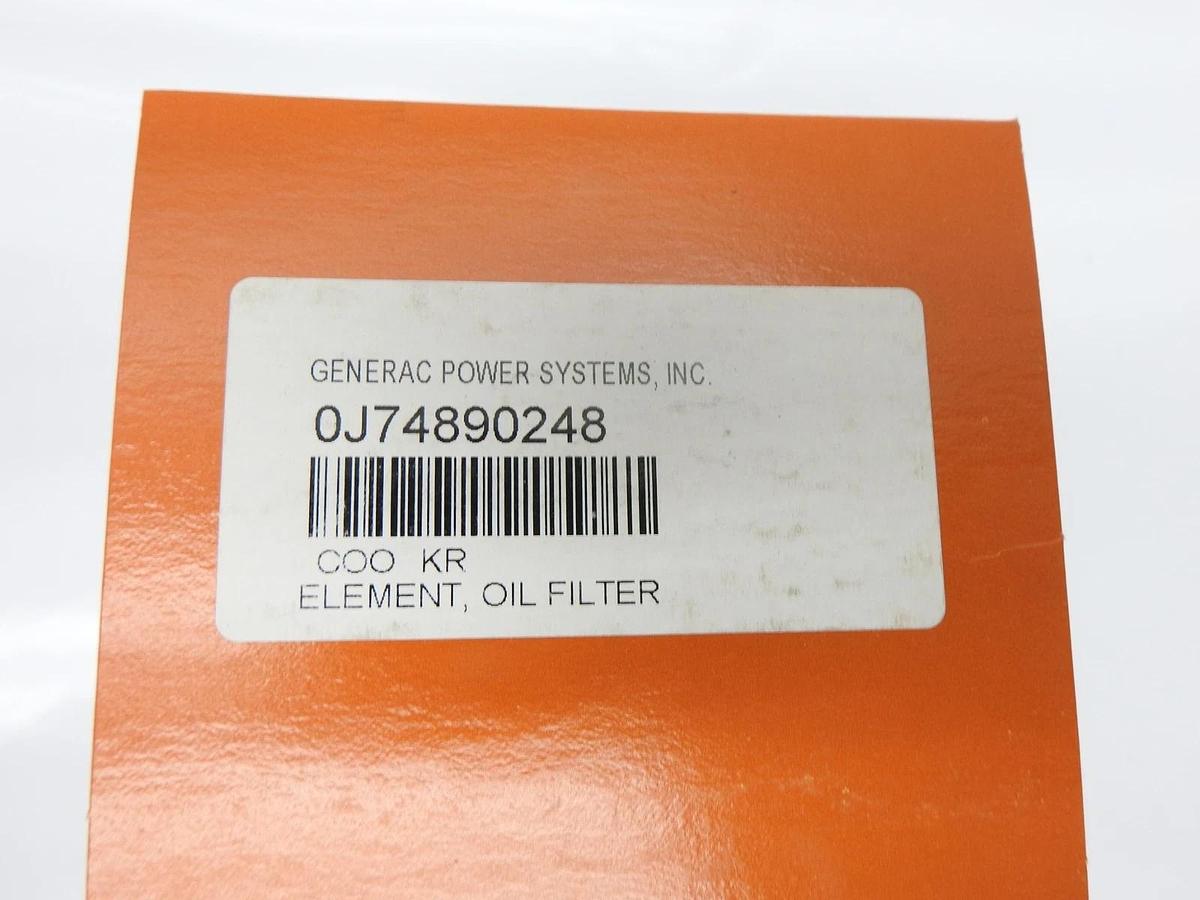 Generac 0J74890248 Oil Filter For Protector Diesel 3.4L/2.4L Liquid Cooled OEM