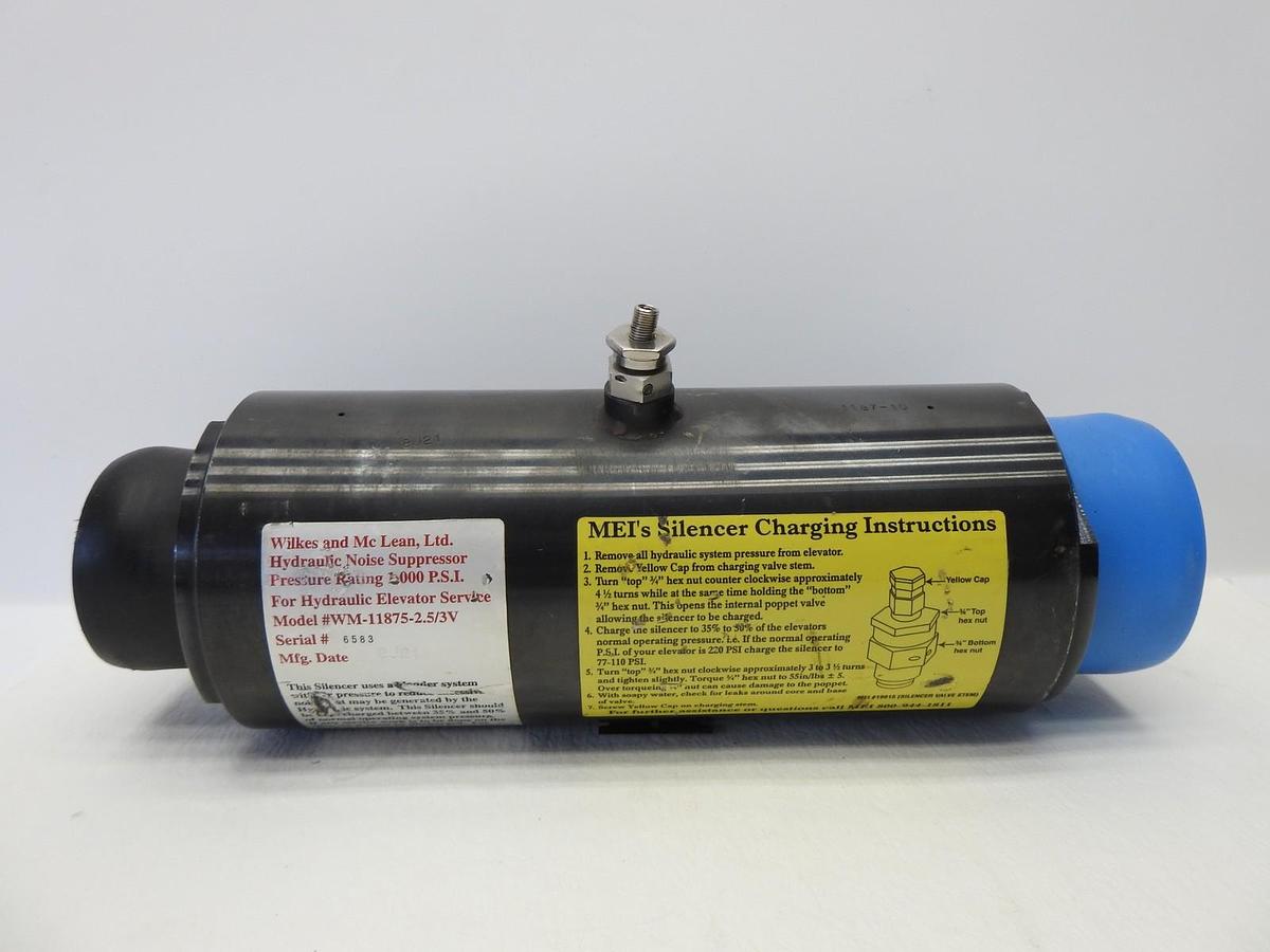 Wilkes & McLean Hydraulic Noise Suppressor WM-11875 2.5 3V - NEW READ