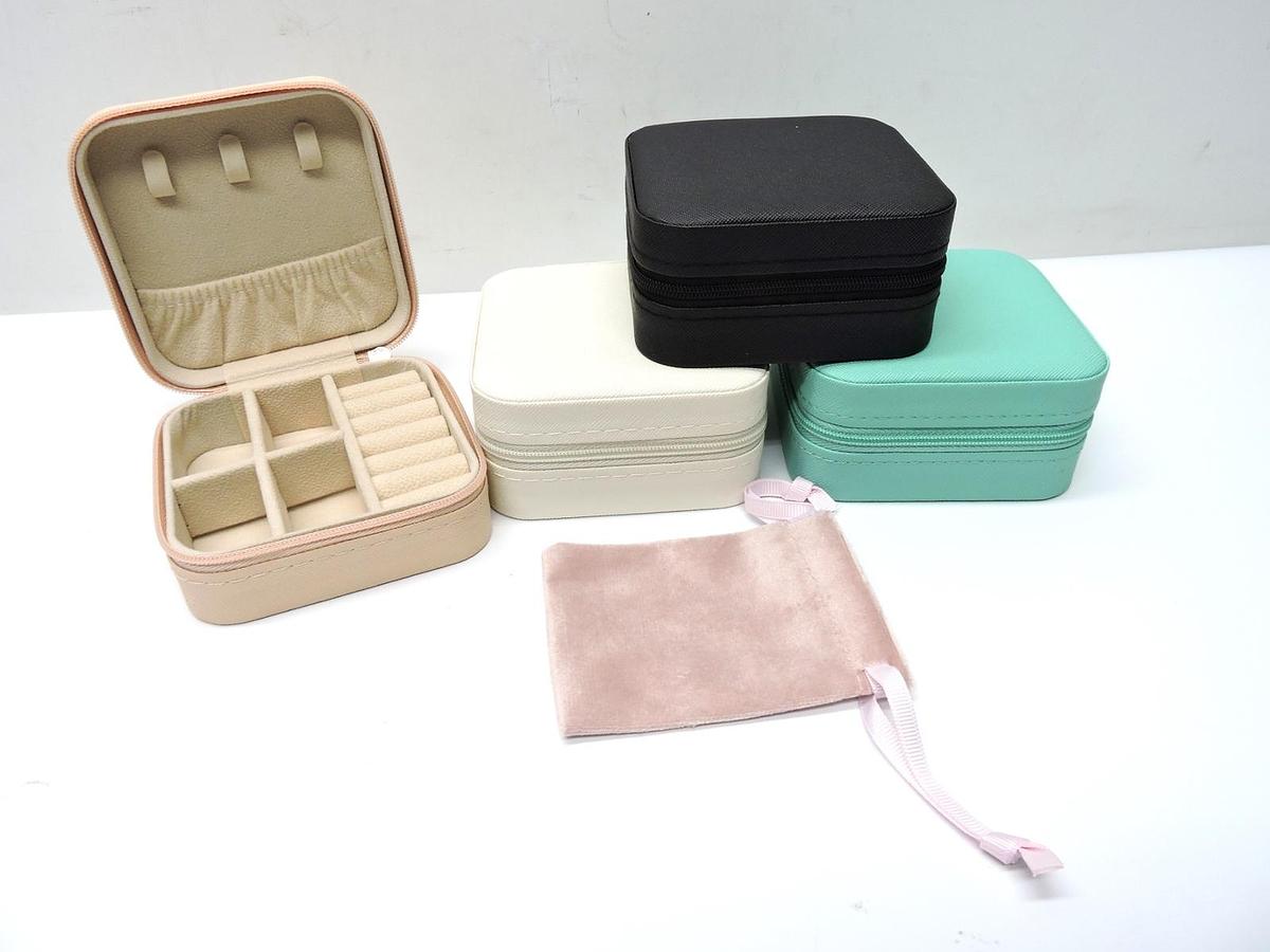 Lot of 4 - Trodance Travel Jewelry Box Travel Case Portable Organizer (4 Colors)