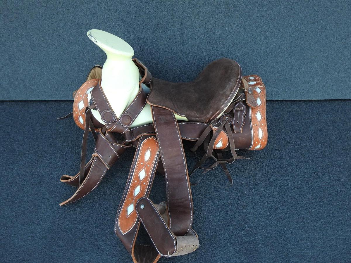 Round Cantina Charra Chair Mexican Leather Horse Saddle