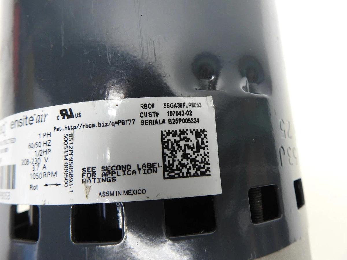 Genteq Programmable Motor 614688-58 5SGA39FL P8053 (1/2HP, 60A, 3.6v) - NOB NEW!