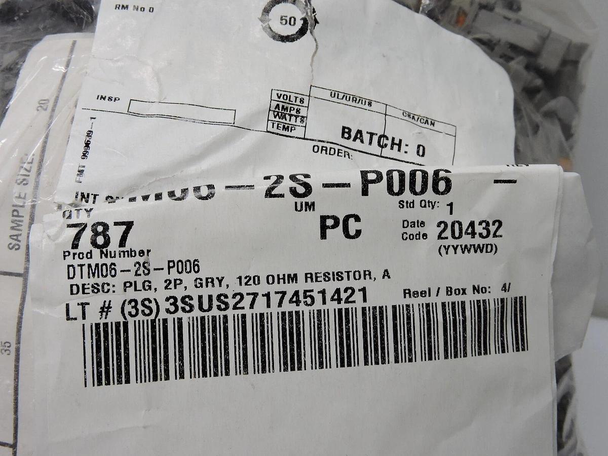 (Lot of 900) DTM06-2S-P006 CONN PLUG HSG 2POS