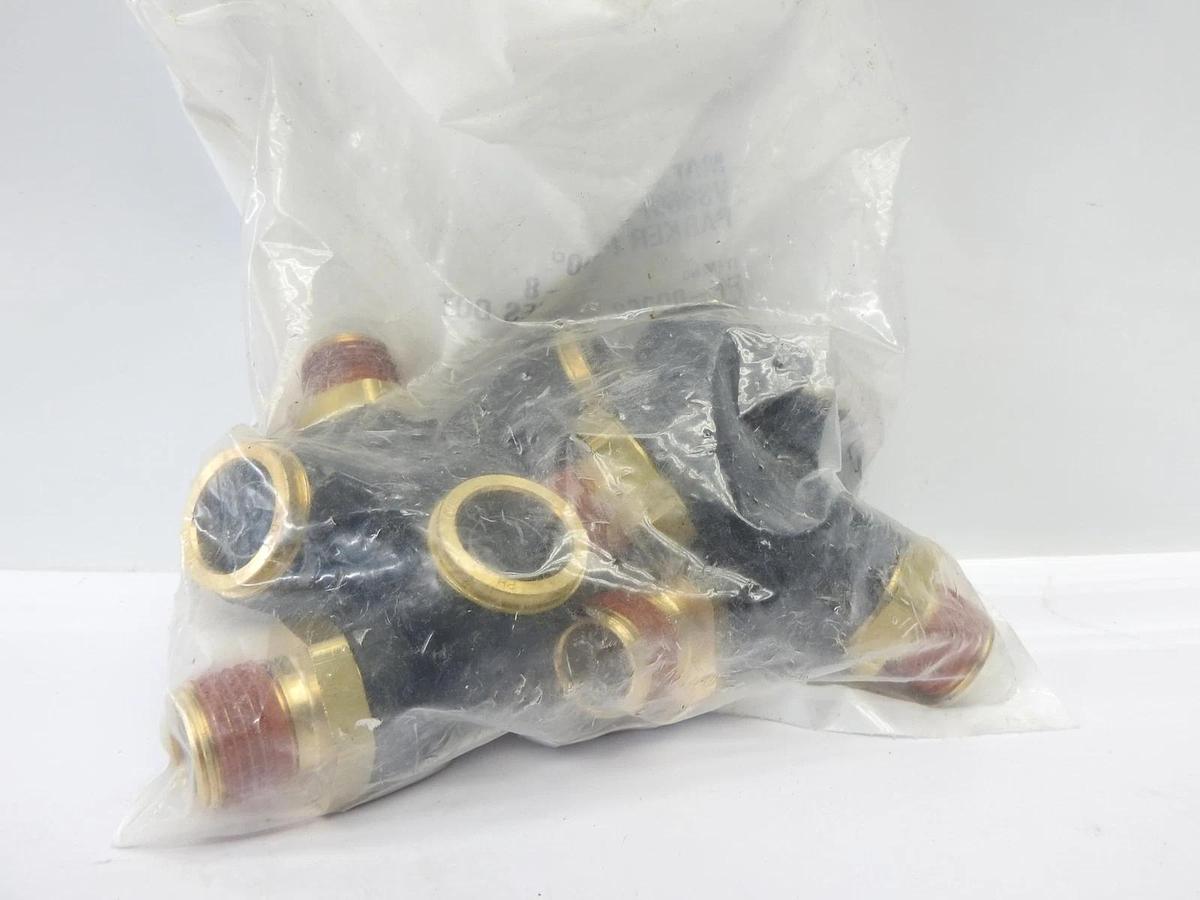 6/pk Parker PF-00066 90 Degree Swivel Male Elbow, 1/2" Thread, 3/4" OD - NEW!