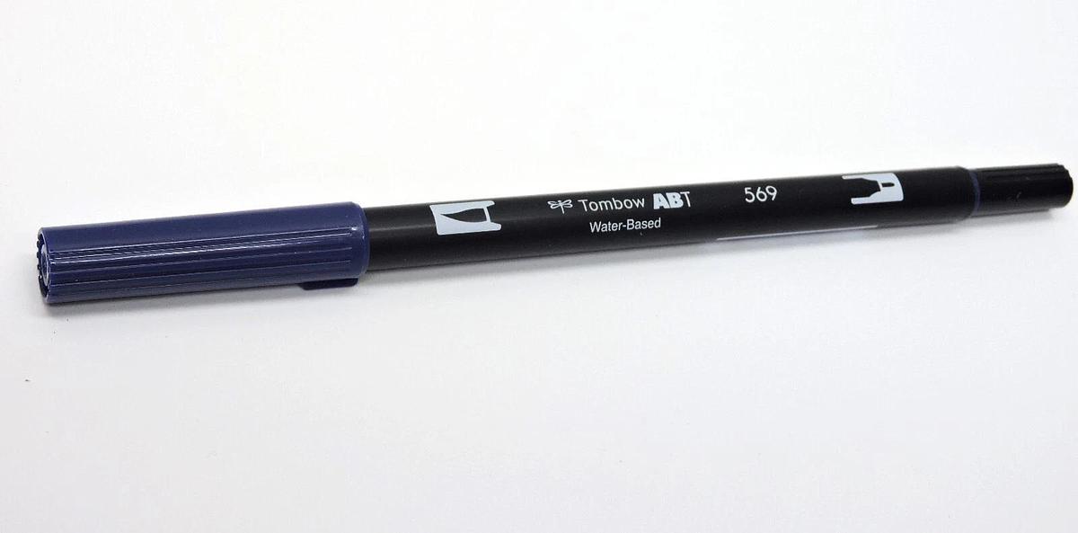 (Lot of 6) - Tombow 56560 Dual Brush Pen Art Marker, ABT 569 Jet Blue - NEW!