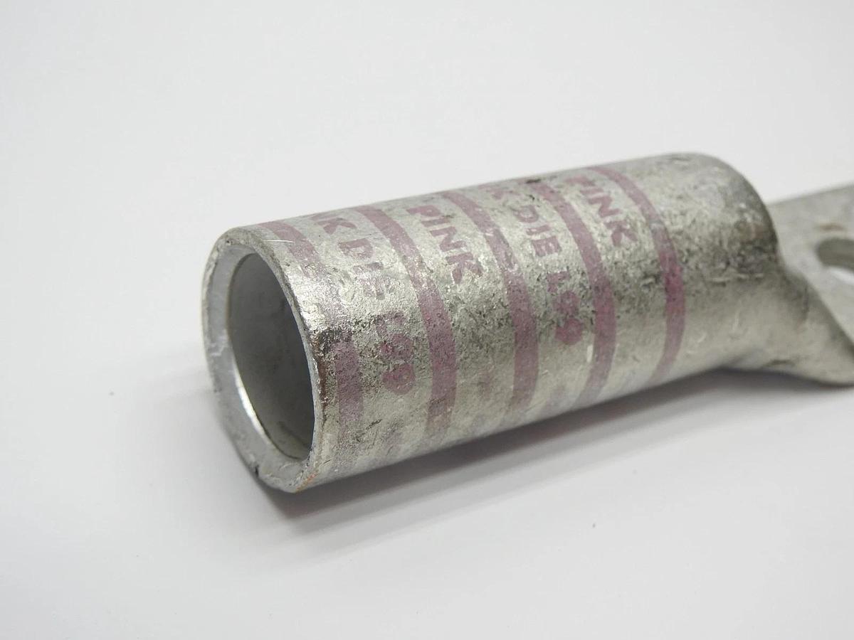 Burndy YAZ382NNTFX Two Hole Lug Compress Conct 500 Kcmil PINK - NOB NEW!
