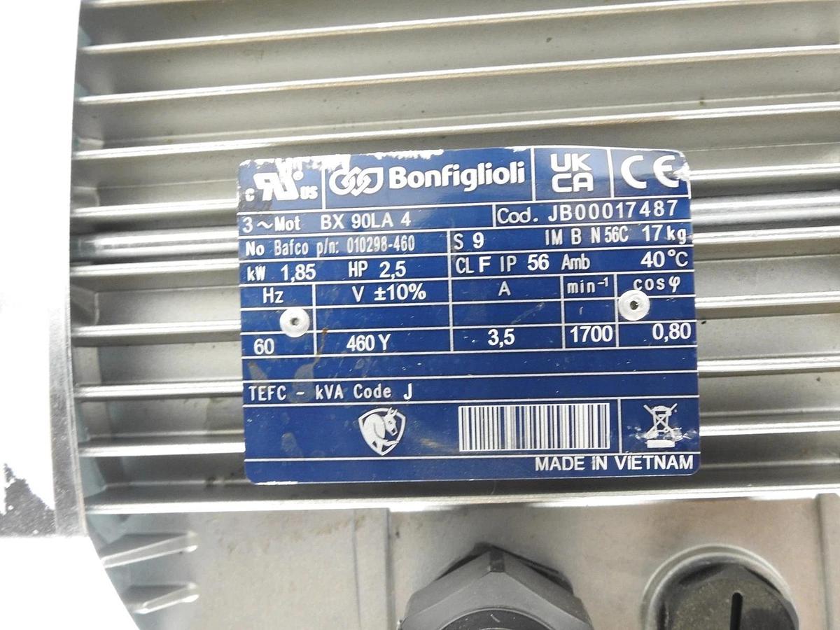 Bonfiglioli BX 90LA 4 Electric Motor HP 2.5 kW 1.85 JB00017487 BX90LA 4